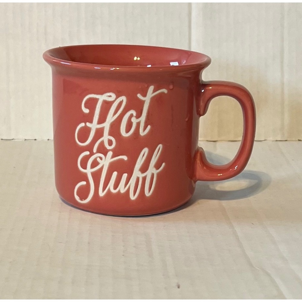 Threshold Target Hot Stuff Pink Coral Ceramic Coffee Mug Cup Retro Style